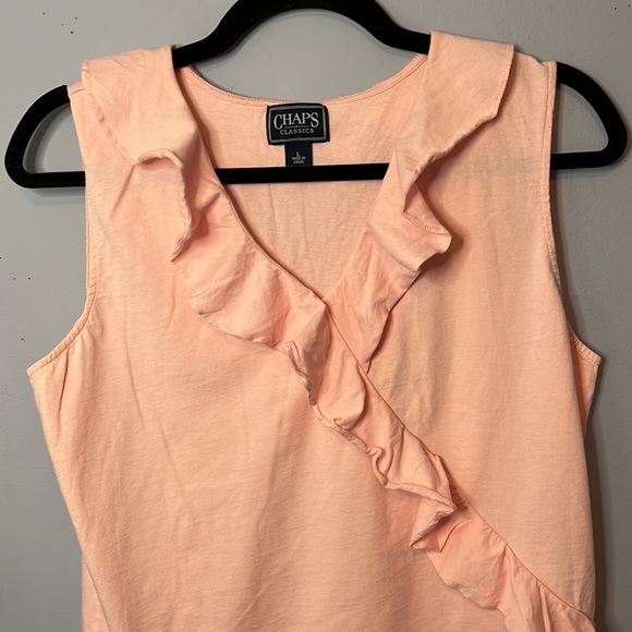 ⚡️✨🌟 5 for $10 Sale!!! 🌟✨⚡️Sleeveless Pink Chaps Collar Crossbody Ruffle - Picture 2 of 5